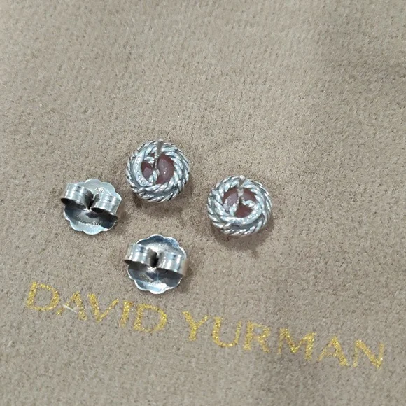 David Yurman Chatelaine Guava Quartz Stud Earrings - Picture 9 of 13